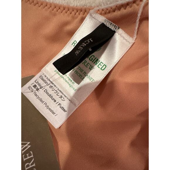 J. Crew Textured One-Shoulder Bikini Top in White Sz 2X NEW - Picture 5 of 7